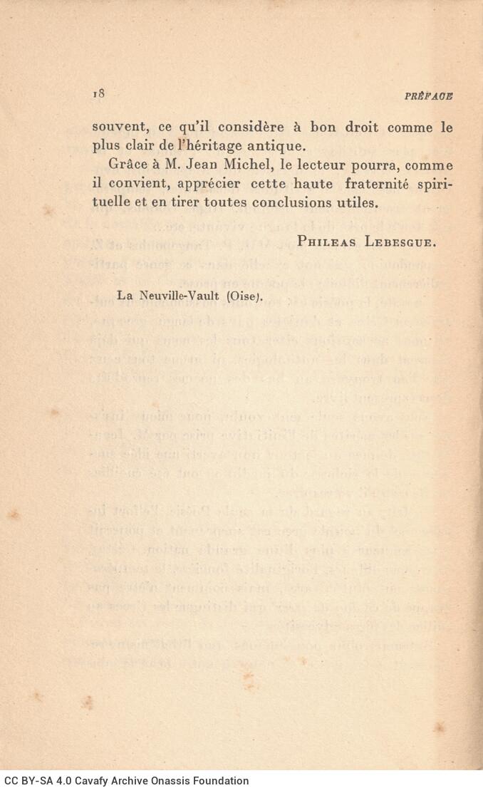 19 x 12.5 cm; 4 s.p. + 198 p. + 6 s.p., l. 1 bookplate CPC on recto, p. [1] half-title page and written dedication of the edi